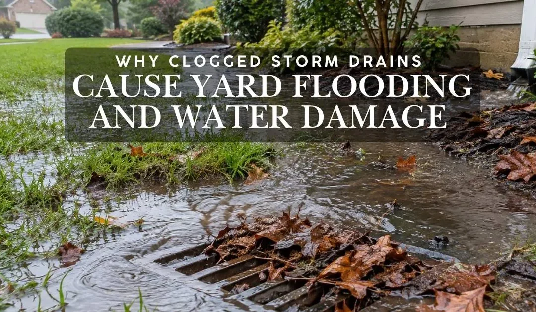 Why Clogged Storm Drains Cause Yard Flooding and Water Damage