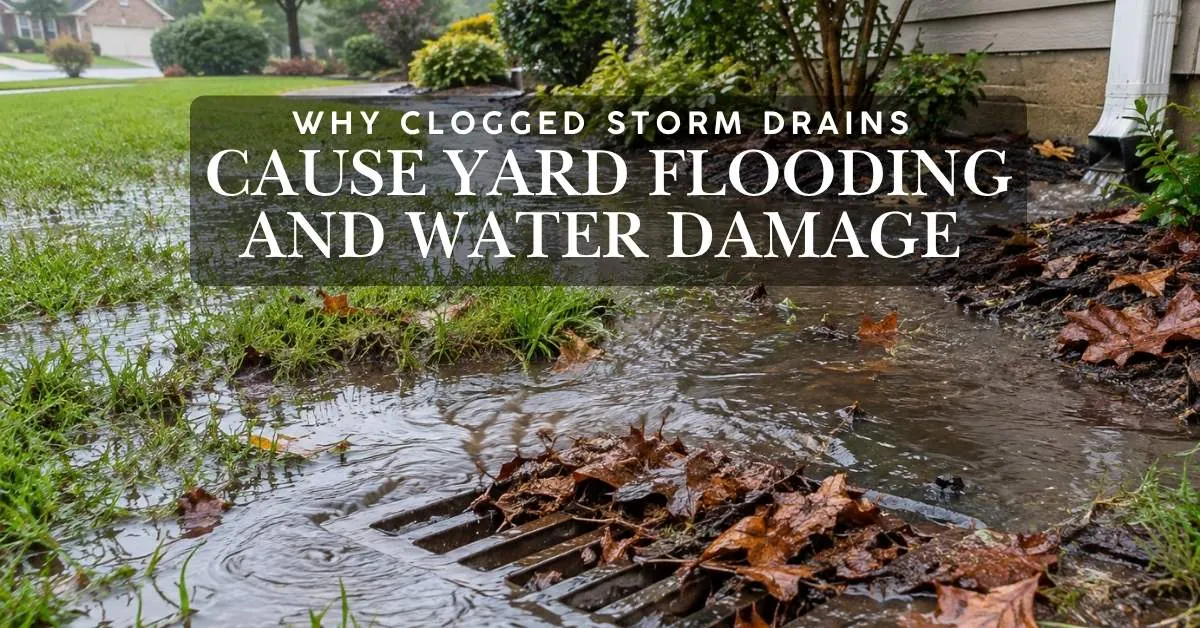 Why Clogged Storm Drains Cause Yard Flooding and Water Damage